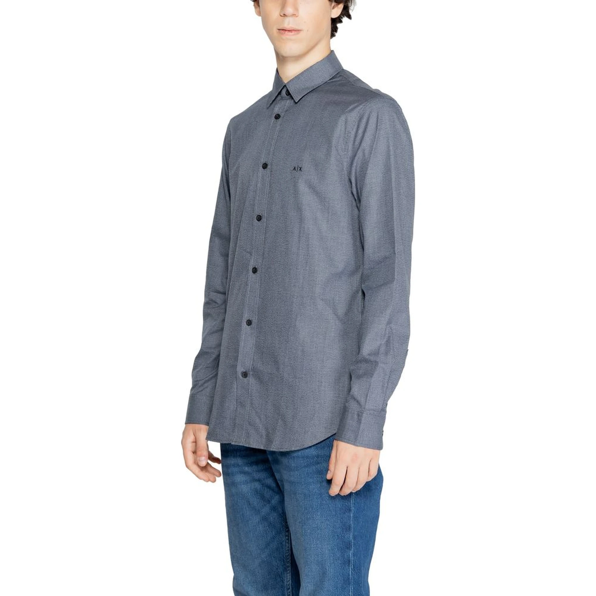 Blue Cotton Dress Shirt