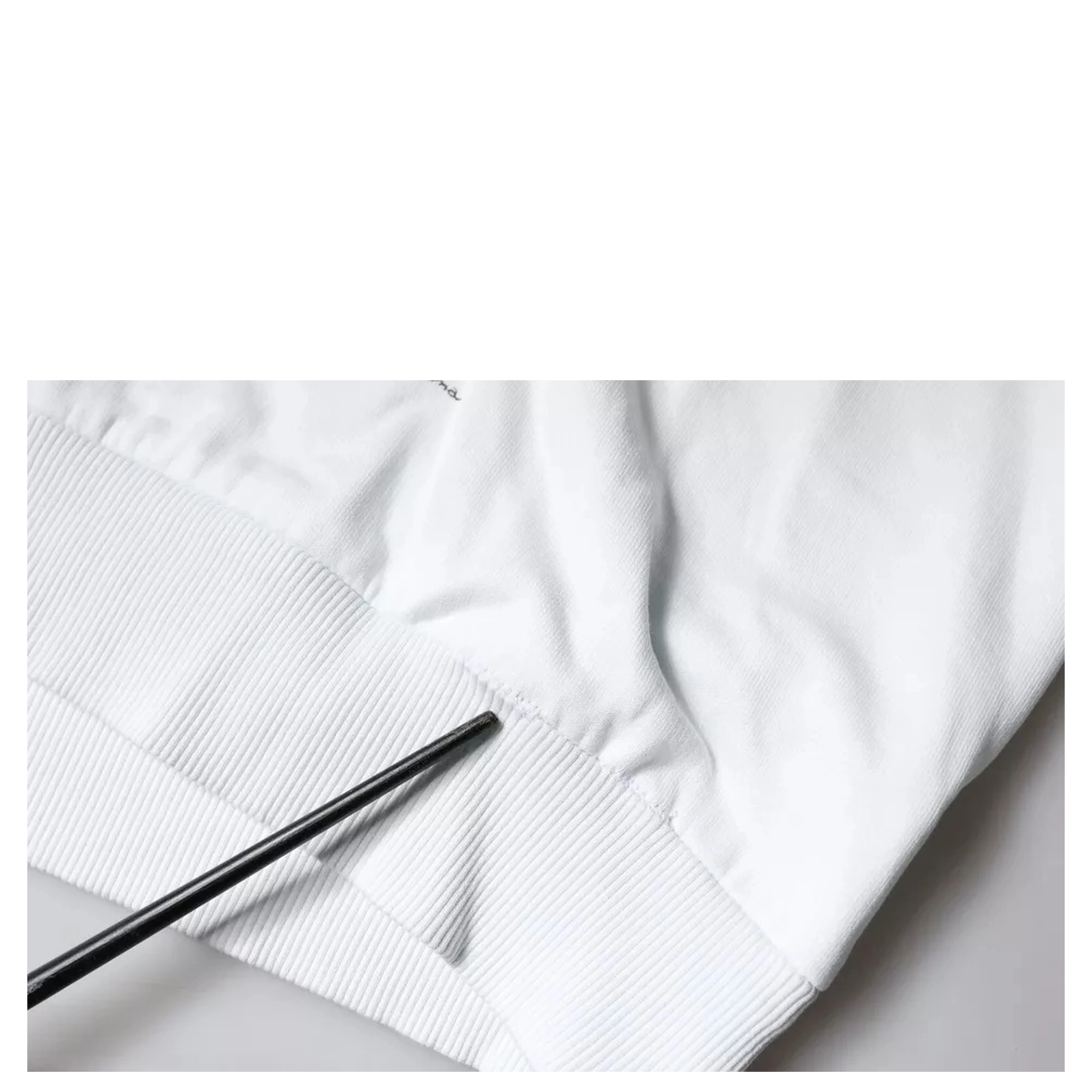 White Caesar Cotton Hooded Pullover Sweater