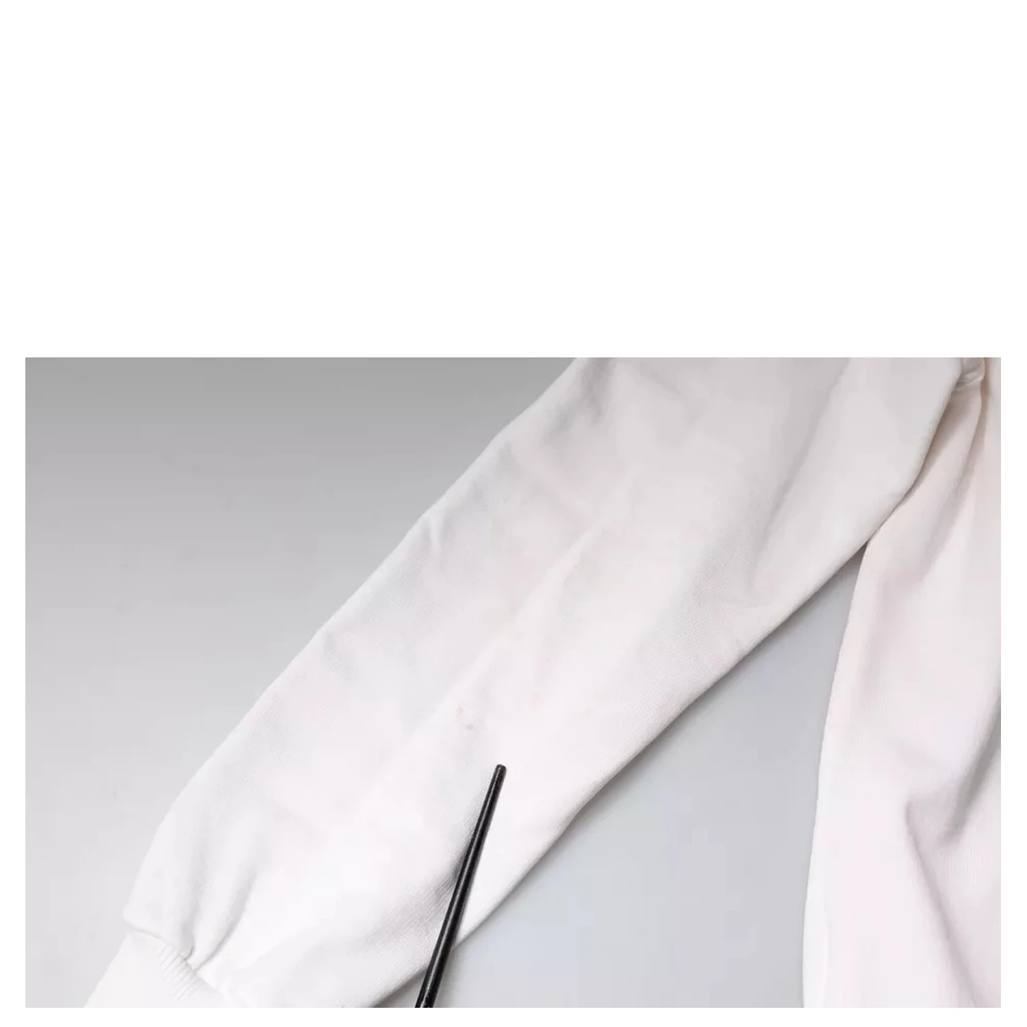 White Caesar Cotton Hooded Pullover Sweater