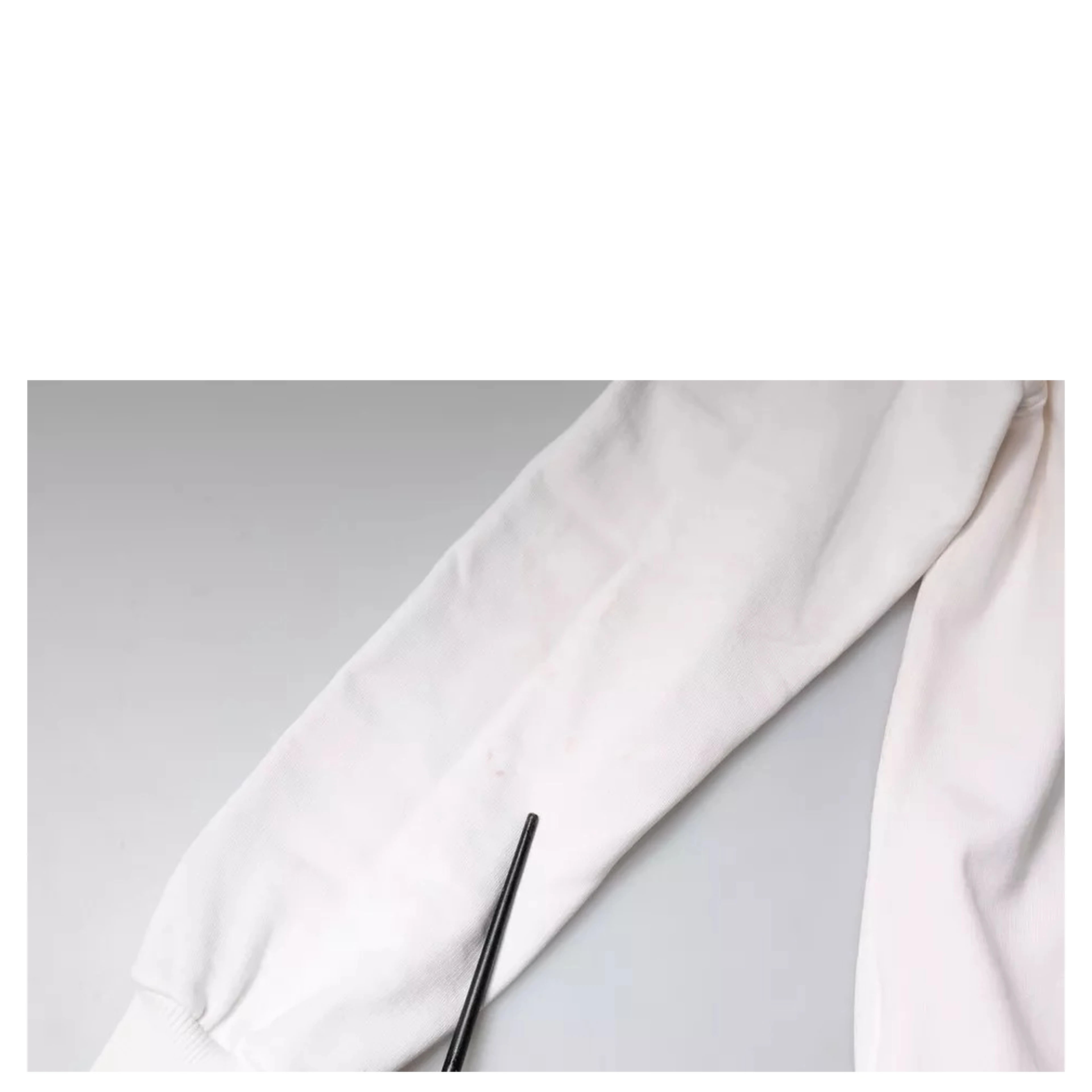 White Caesar Cotton Hooded Pullover Sweater