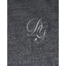 Dark Gray Wool Crew Neck Pullover Sweater