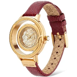 Red Leather Dress Watch