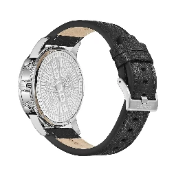 Black Leather Dress Watch