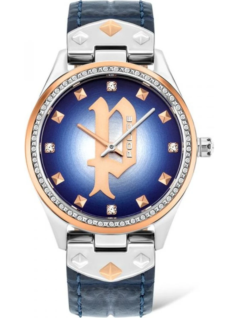 Blue Leather Dress Watch