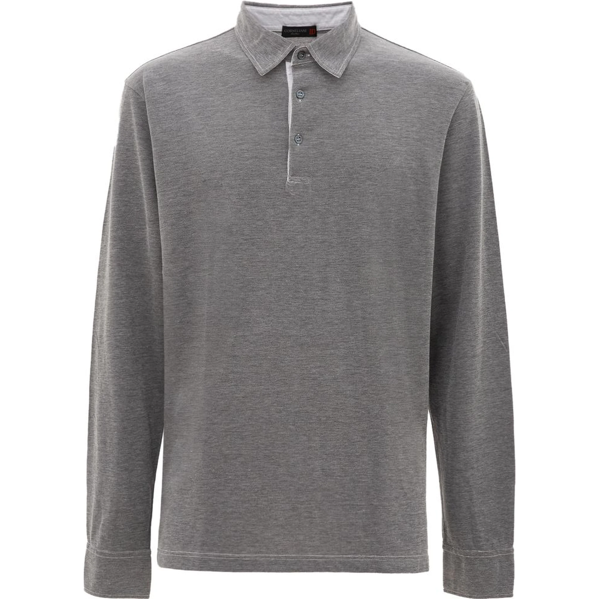 Gray Cotton Polo Shirt