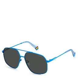 Blue Stainless Steel Sunglasses