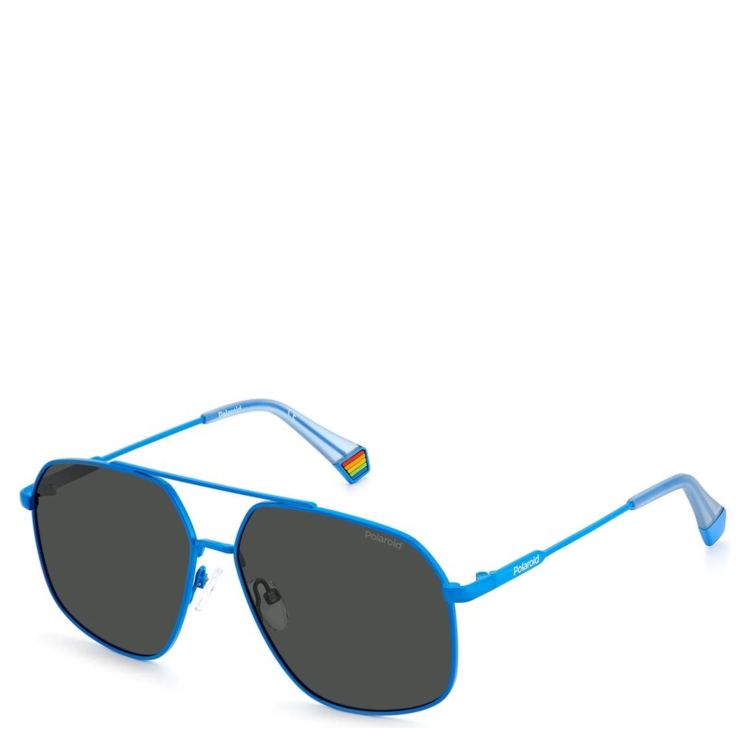 Blue Stainless Steel Sunglasses