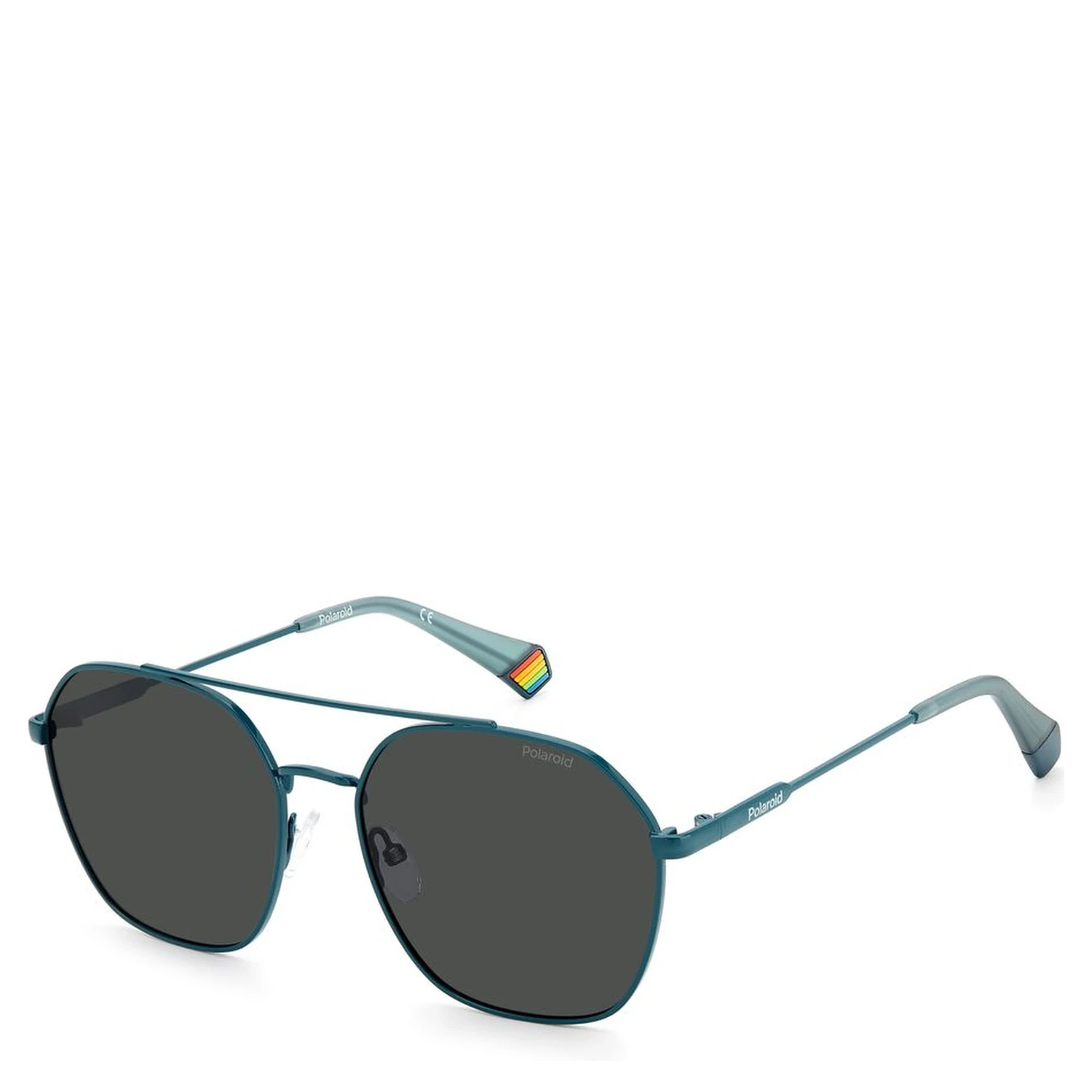 Blue Stainless Steel Sunglasses