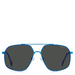 Blue Stainless Steel Sunglasses