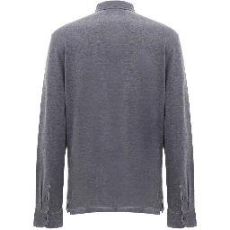 Blue Cotton Polo Shirt