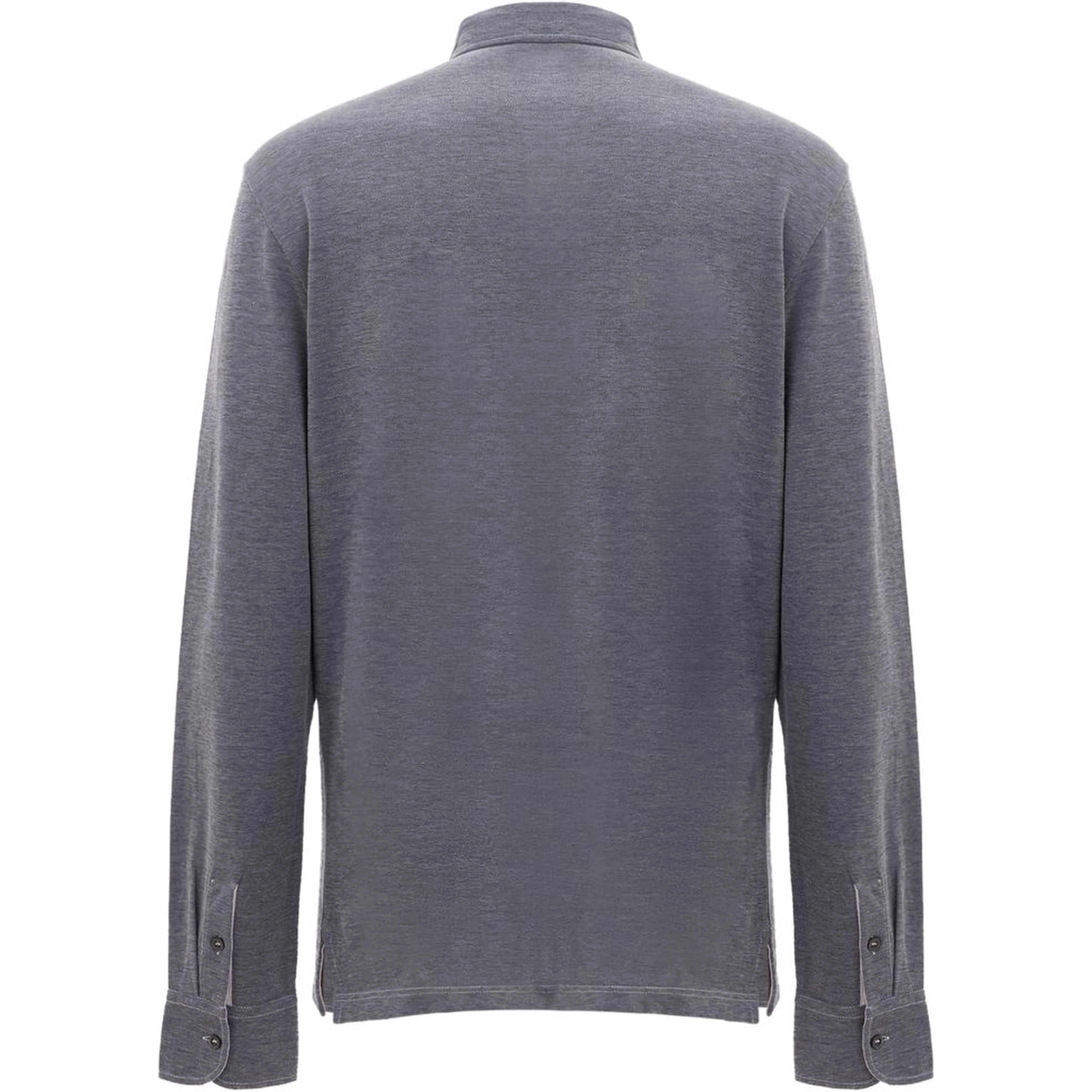 Blue Cotton Polo Shirt
