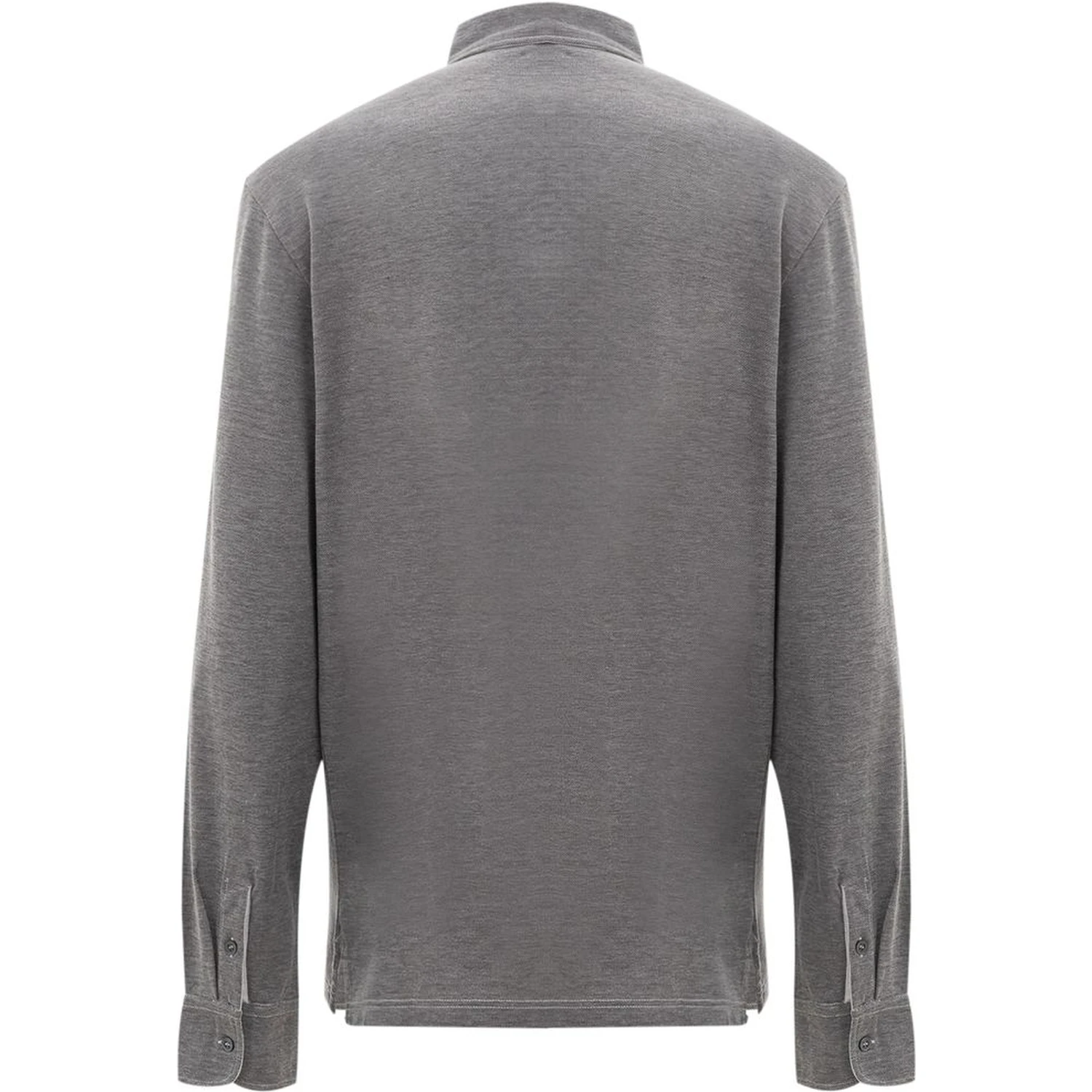 Gray Cotton Polo Shirt