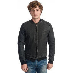 Gray Lambskin Jackets & Coat