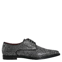 Silver Polyurethane Derby Formal Dress Shoes