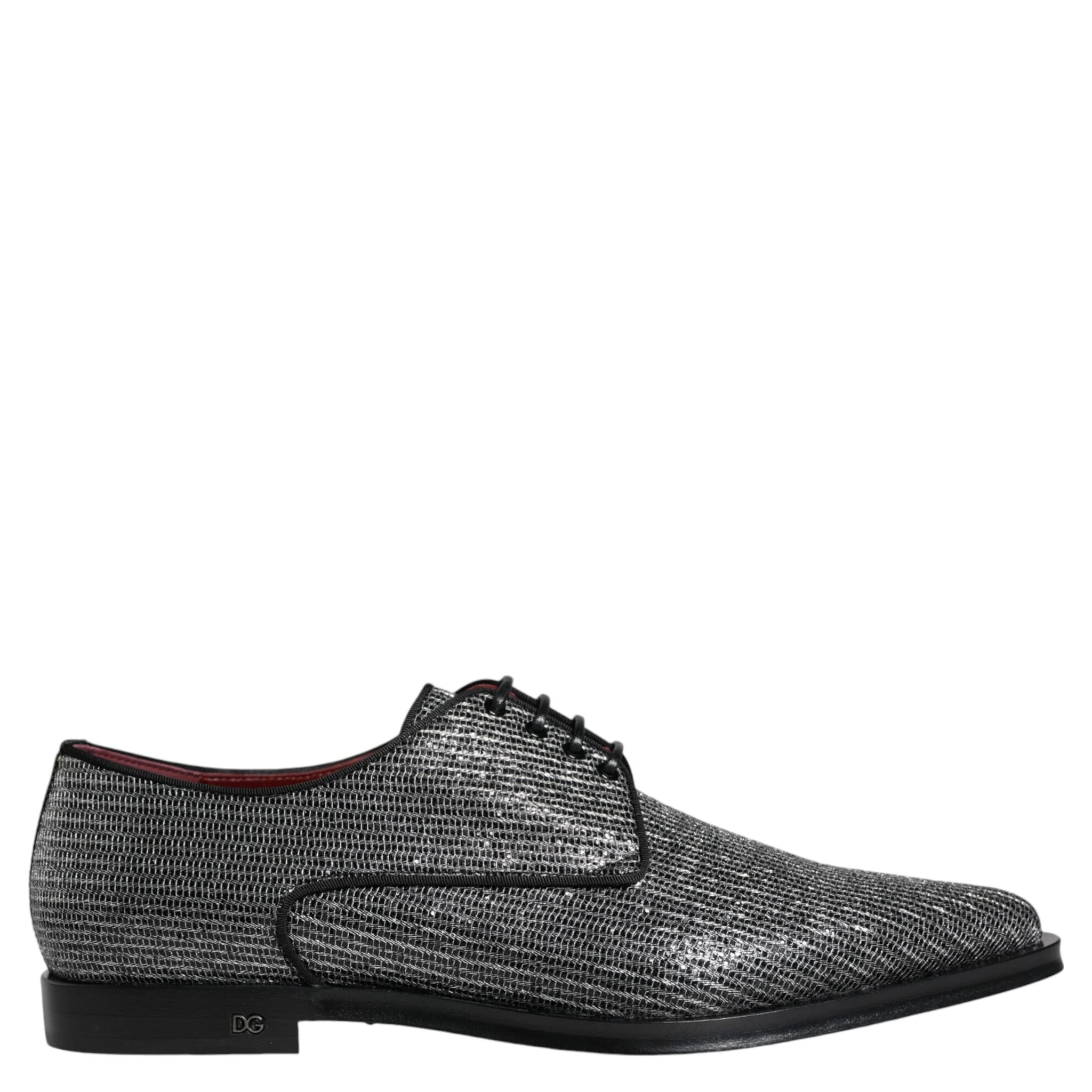 Silver Polyurethane Derby Formal Dress Shoes