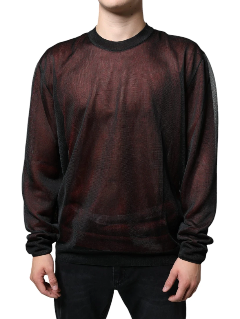 Brown Polyester Pullover Sweatshirt Sweater