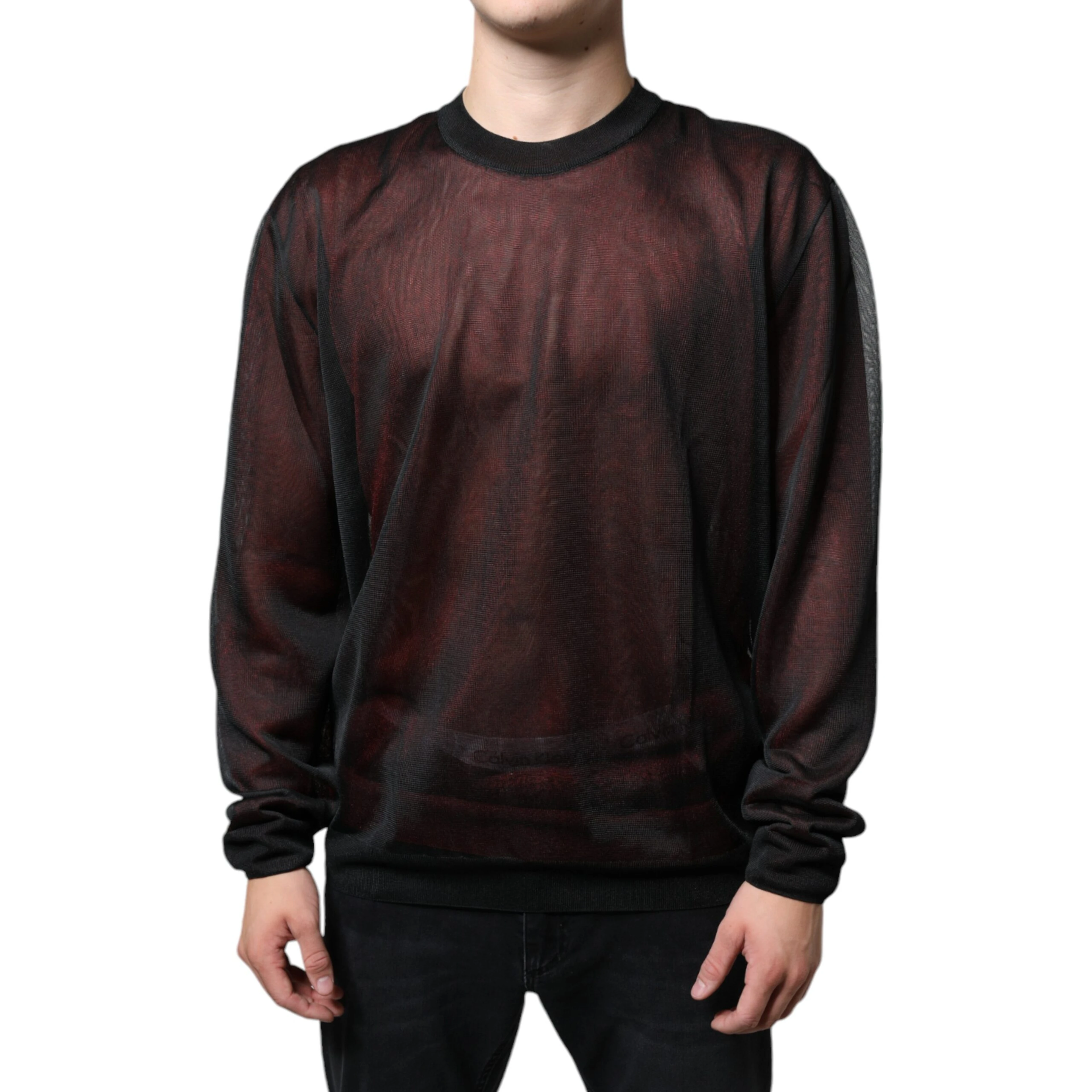 Brown Polyester Pullover Sweatshirt Sweater