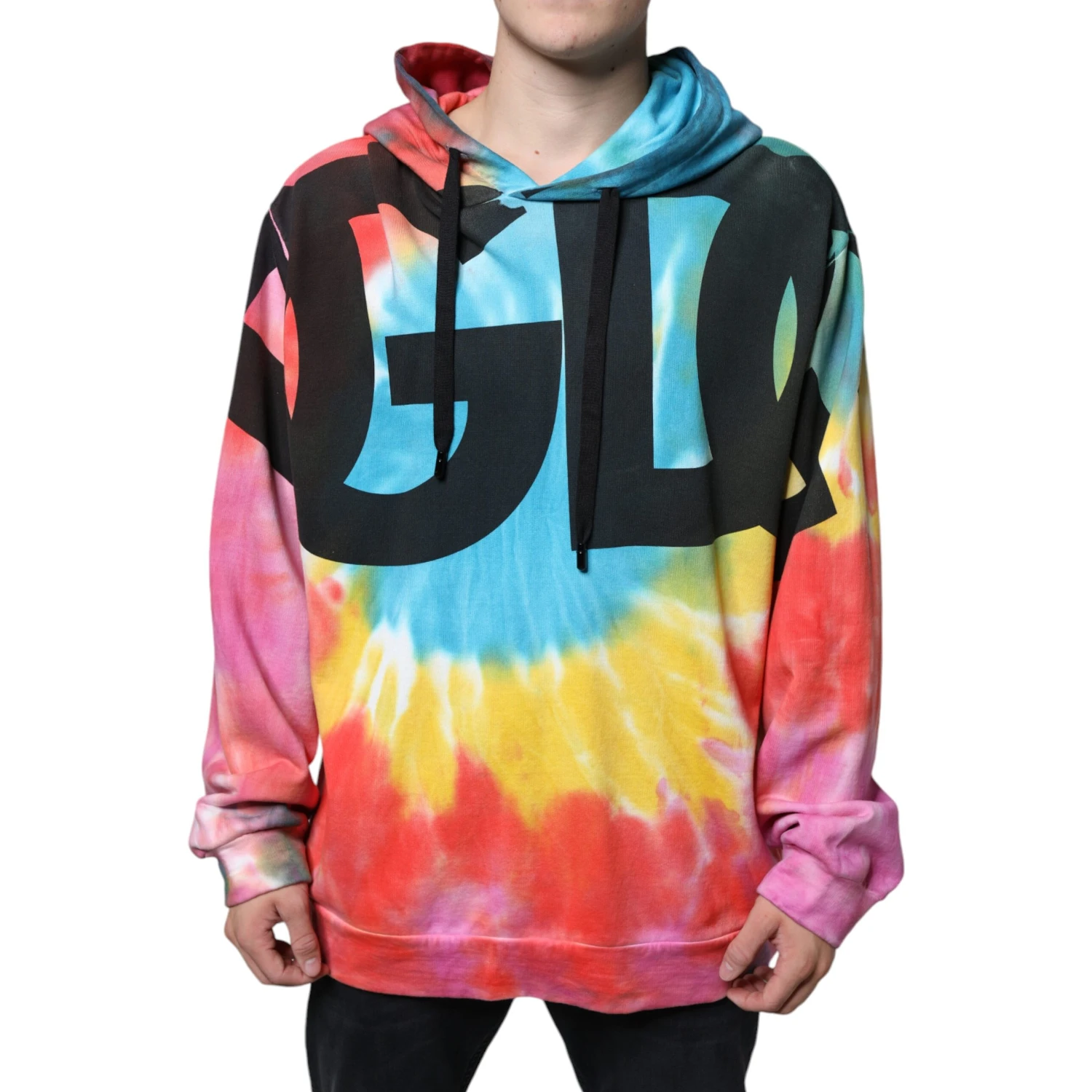 Multicolor Tie Dye Hooded Sweatshirt Sweater