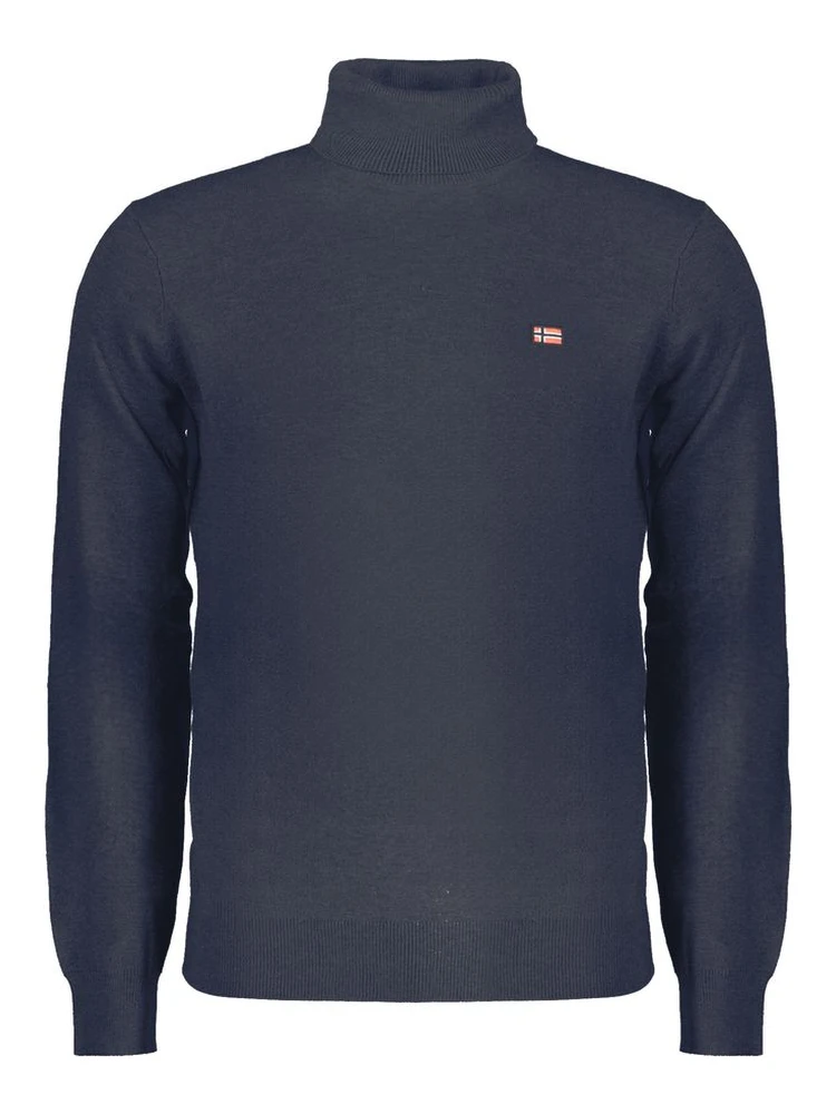 Blue Polyester Sweater