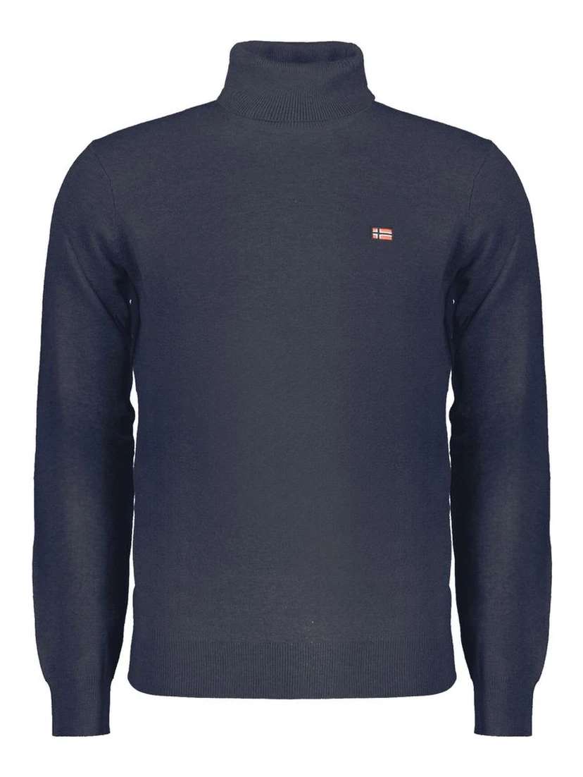 Blue Polyester Sweater