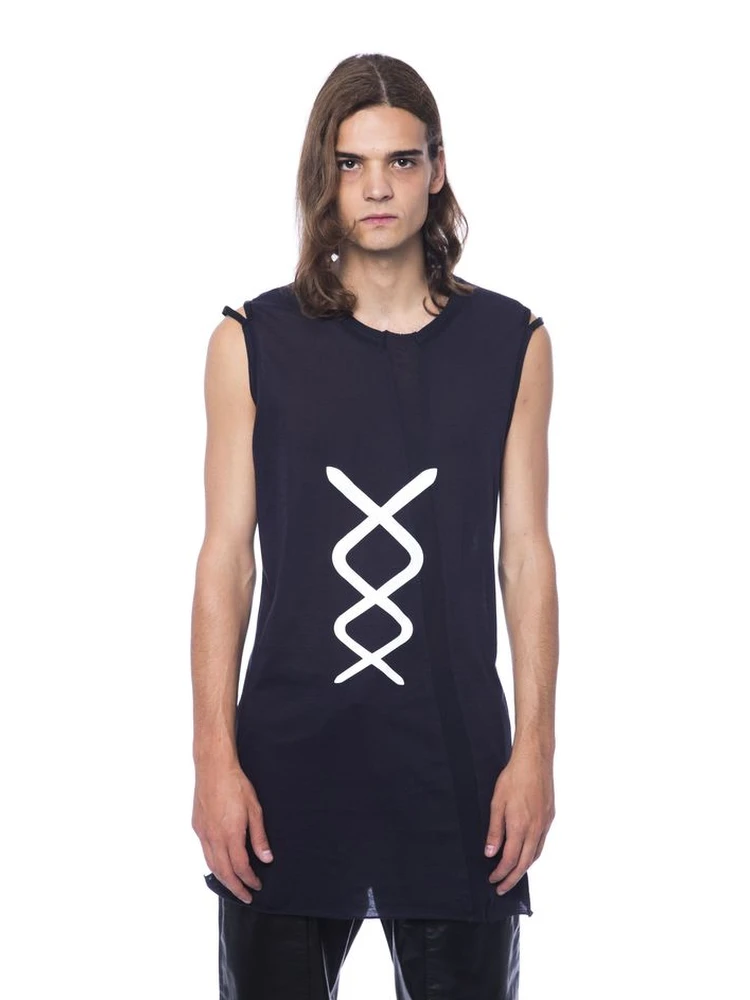 قميص داخلي أسود من القطن