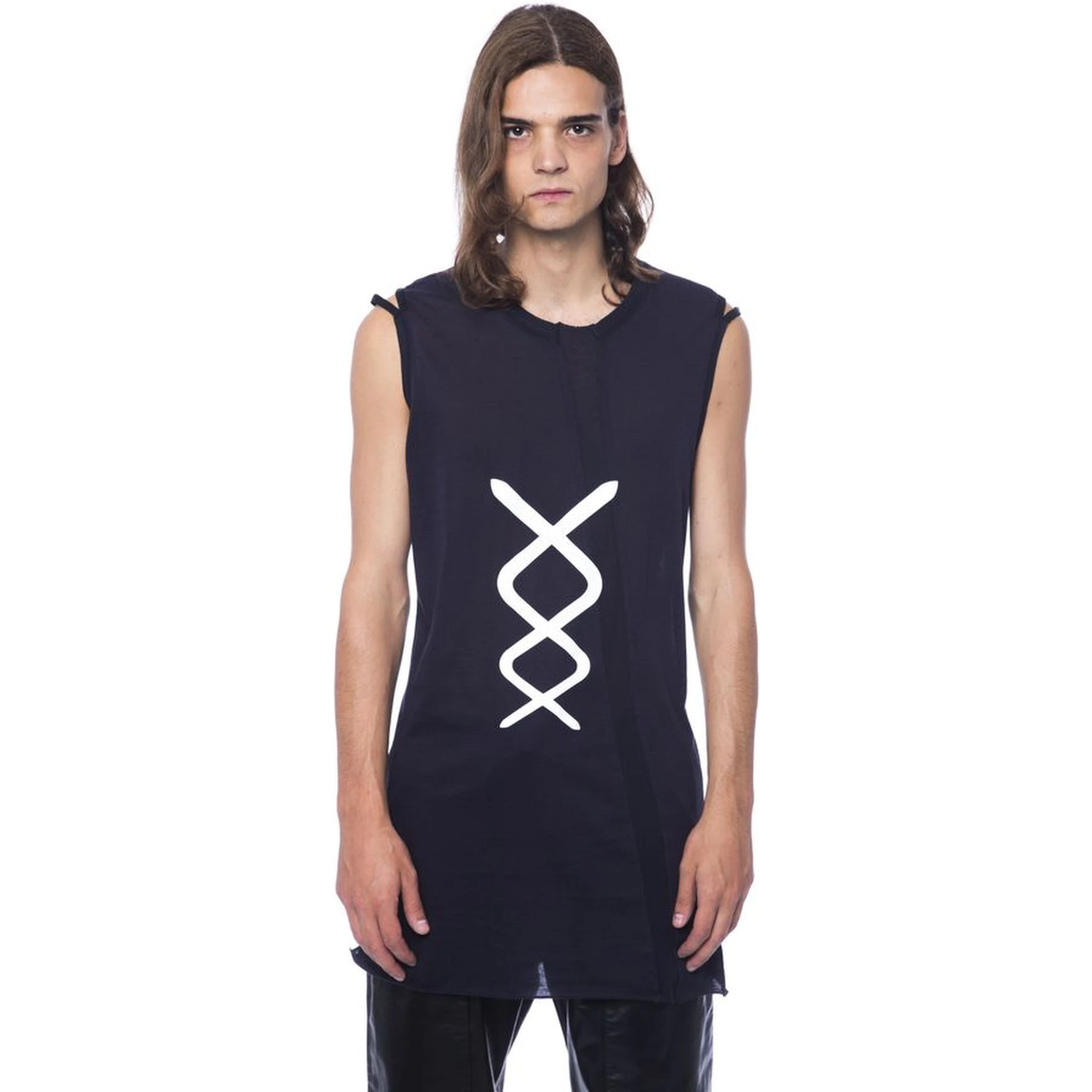 قميص داخلي أسود من القطن