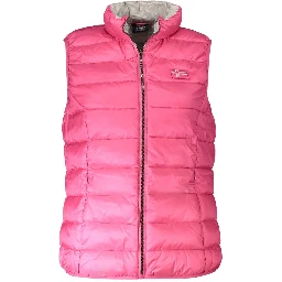 Pink Polyamide Sleveless Jacket