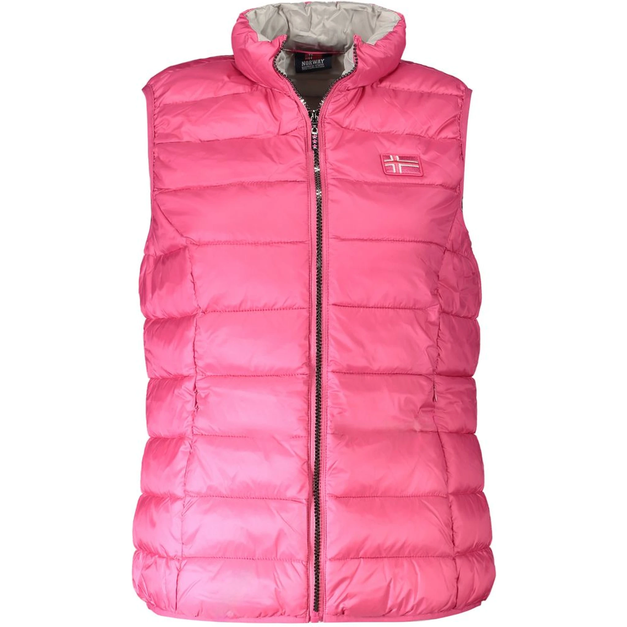 Pink Polyamide Sleveless Jacket