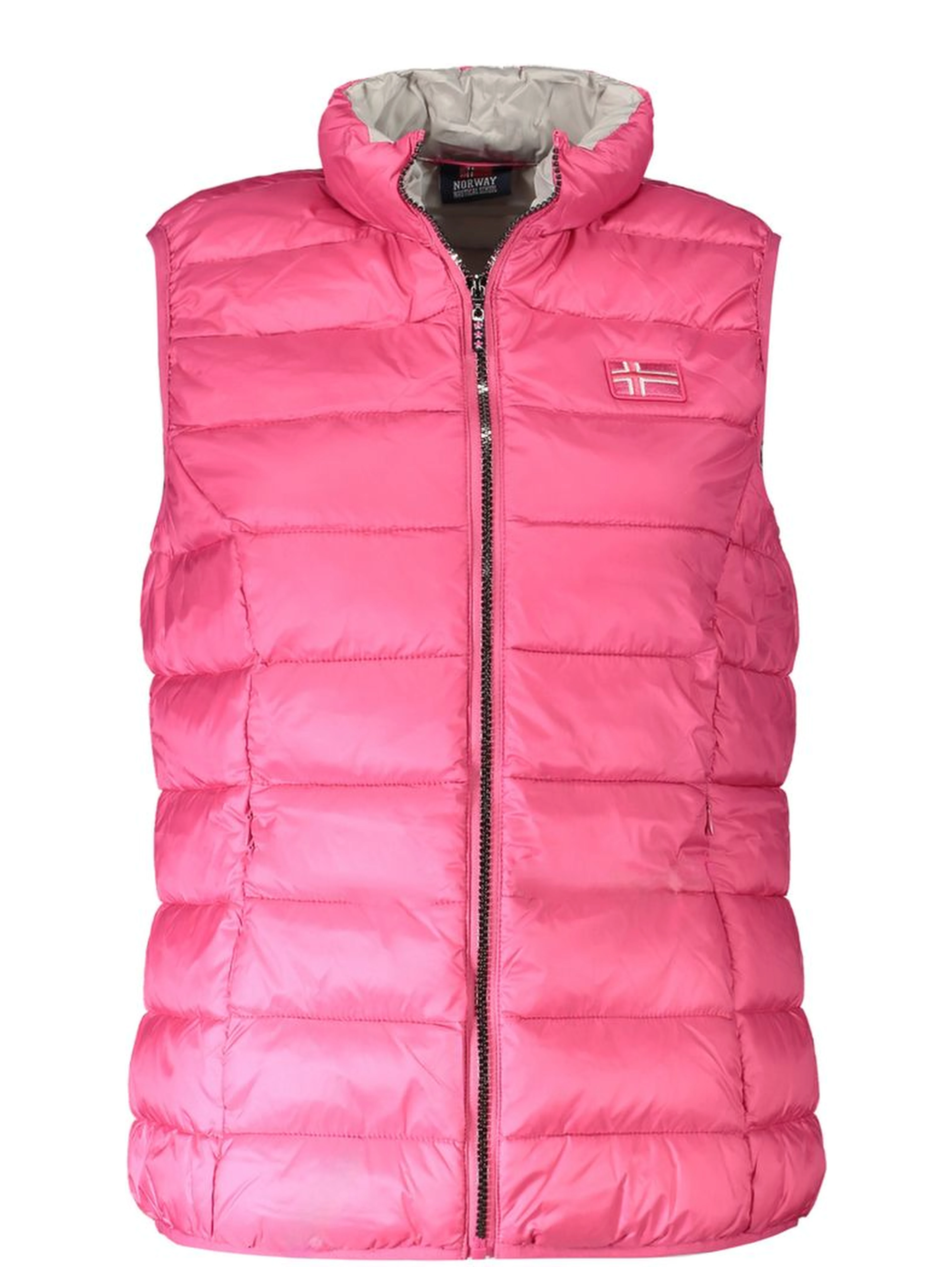 Pink Polyamide Sleveless Jacket