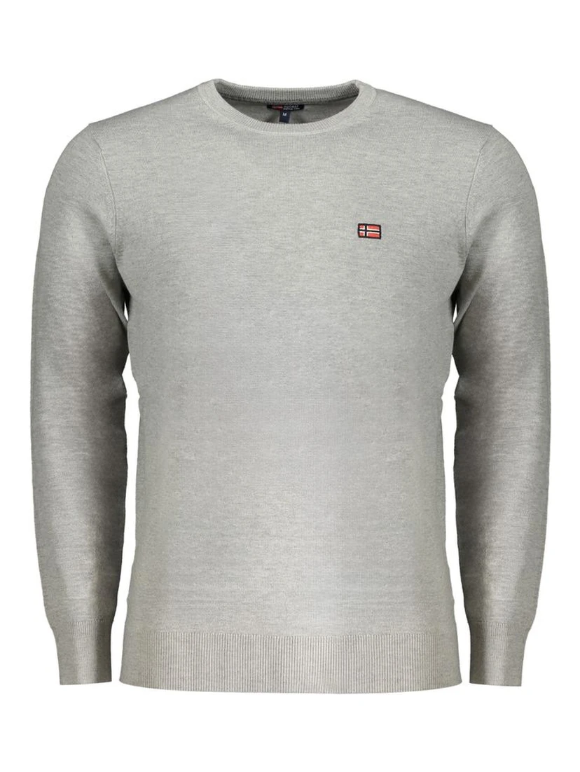 Gray Polyester Sweater