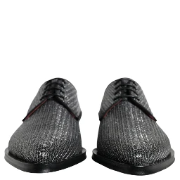 Silver Polyurethane Derby Formal Dress Shoes