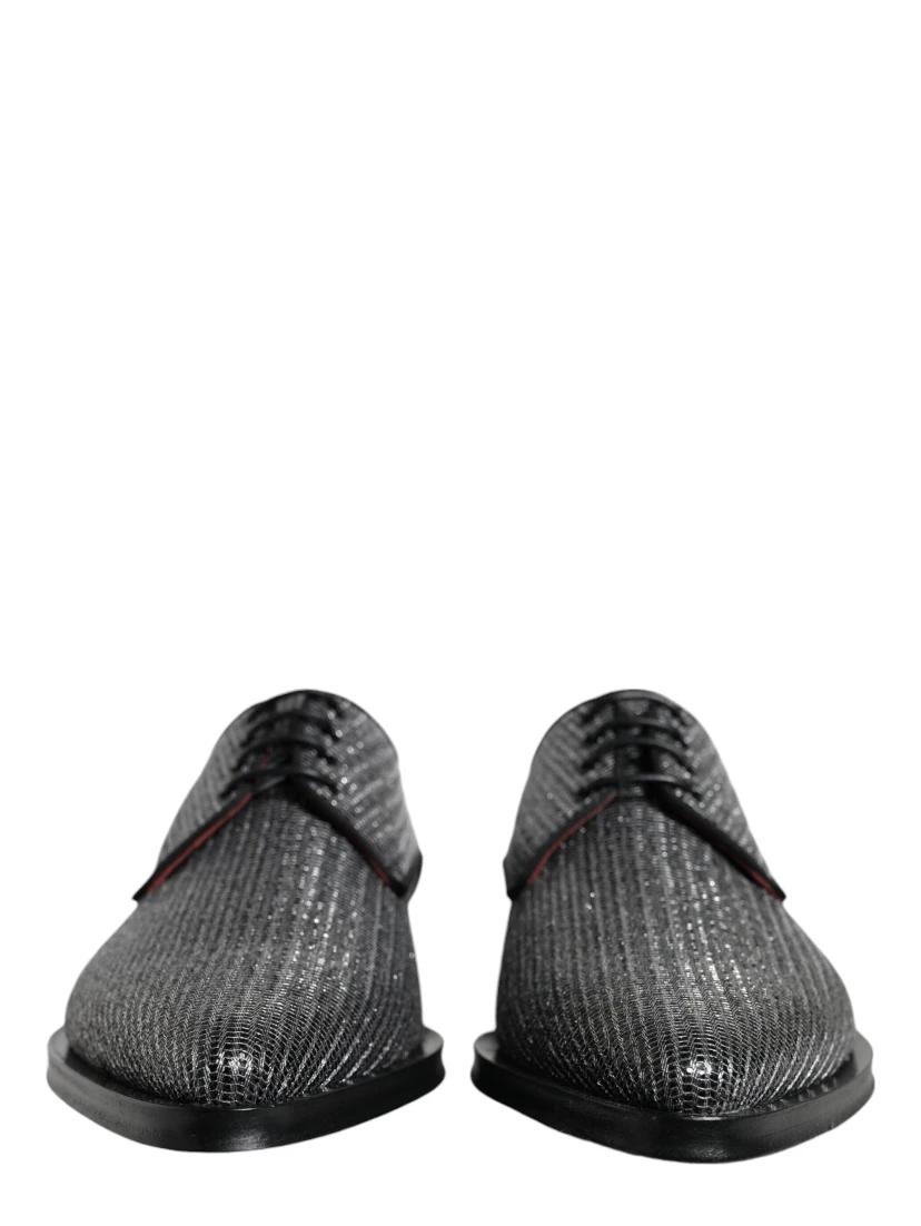 Silver Polyurethane Derby Formal Dress Shoes