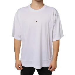 White Metal DG Logo Cotton Short Sleeves T-shirt