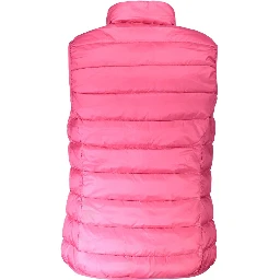 Pink Polyamide Sleveless Jacket