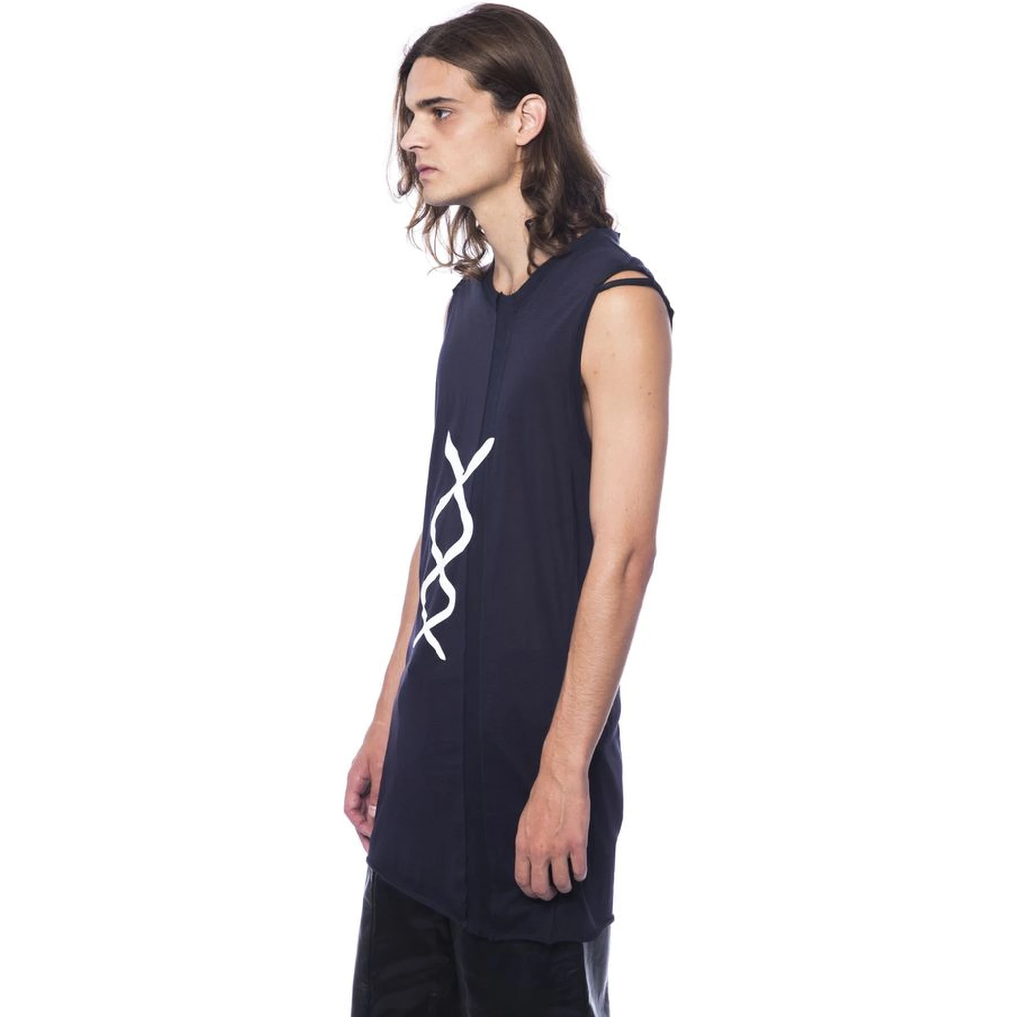 قميص داخلي أسود من القطن