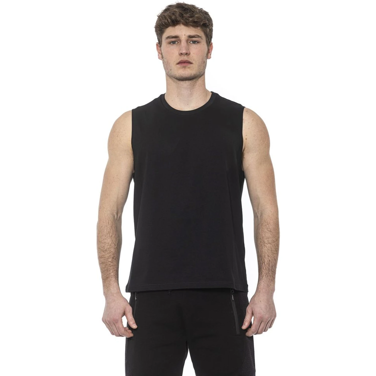 Black Cotton Tank Top