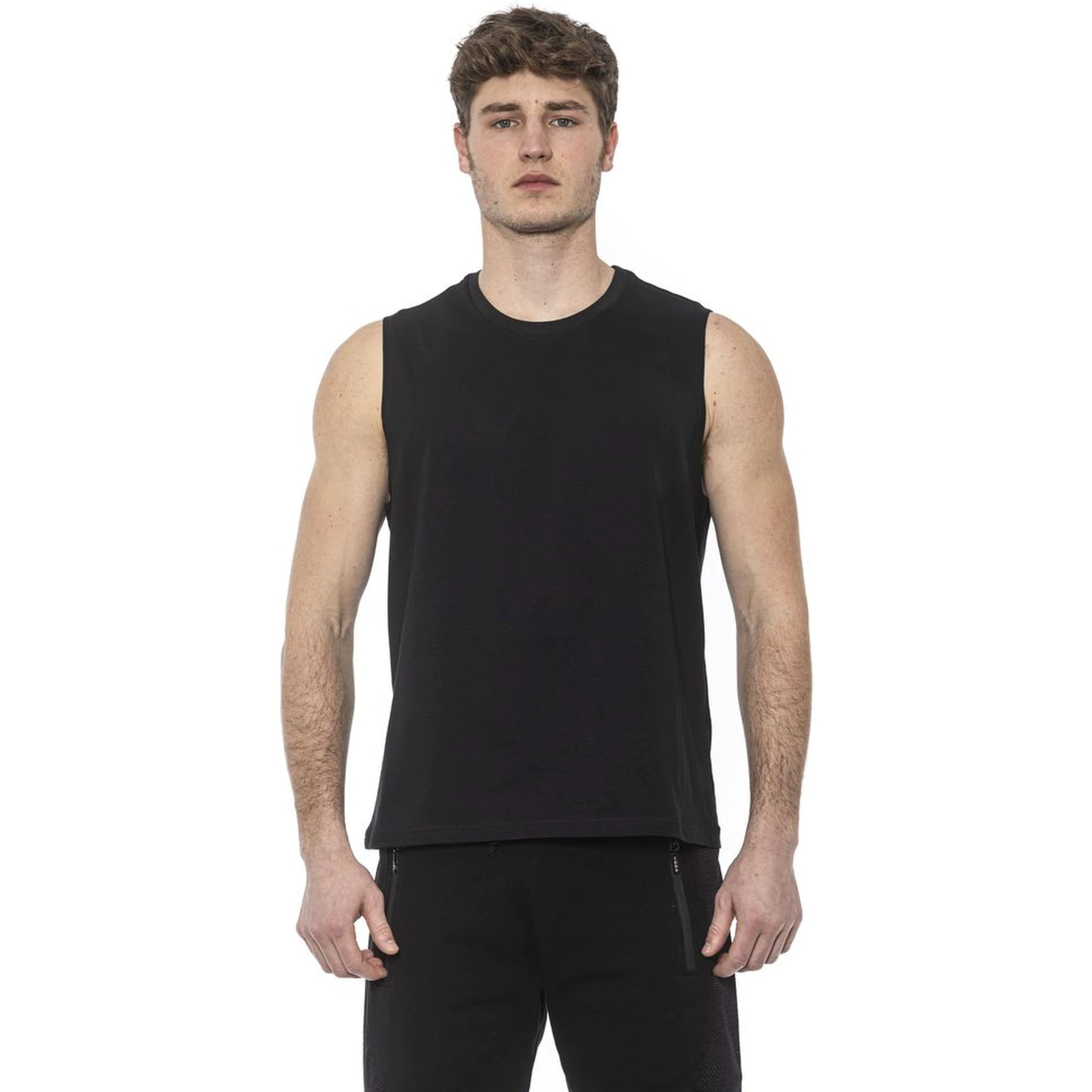 قميص داخلي أسود من القطن