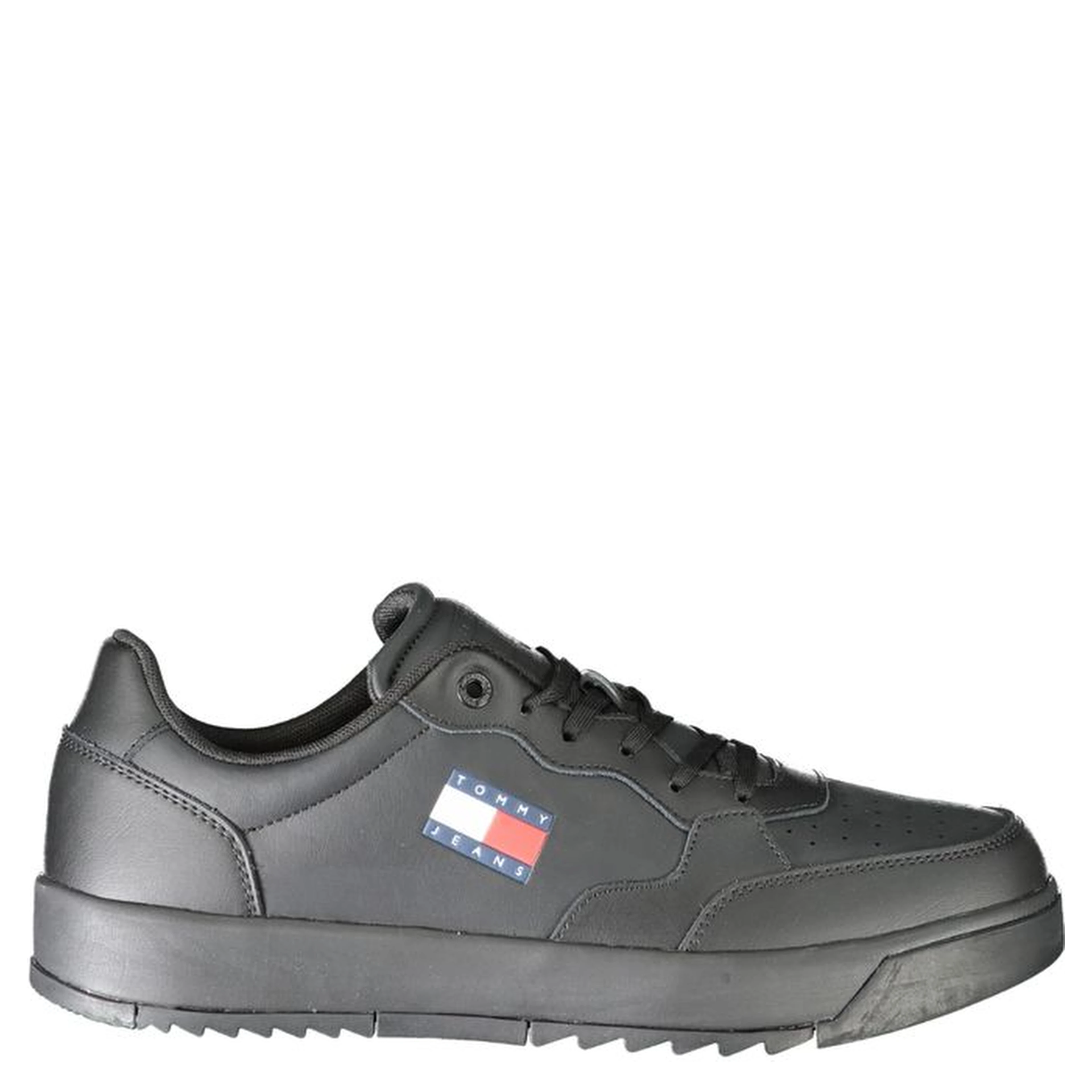 Black Polyester Sneaker