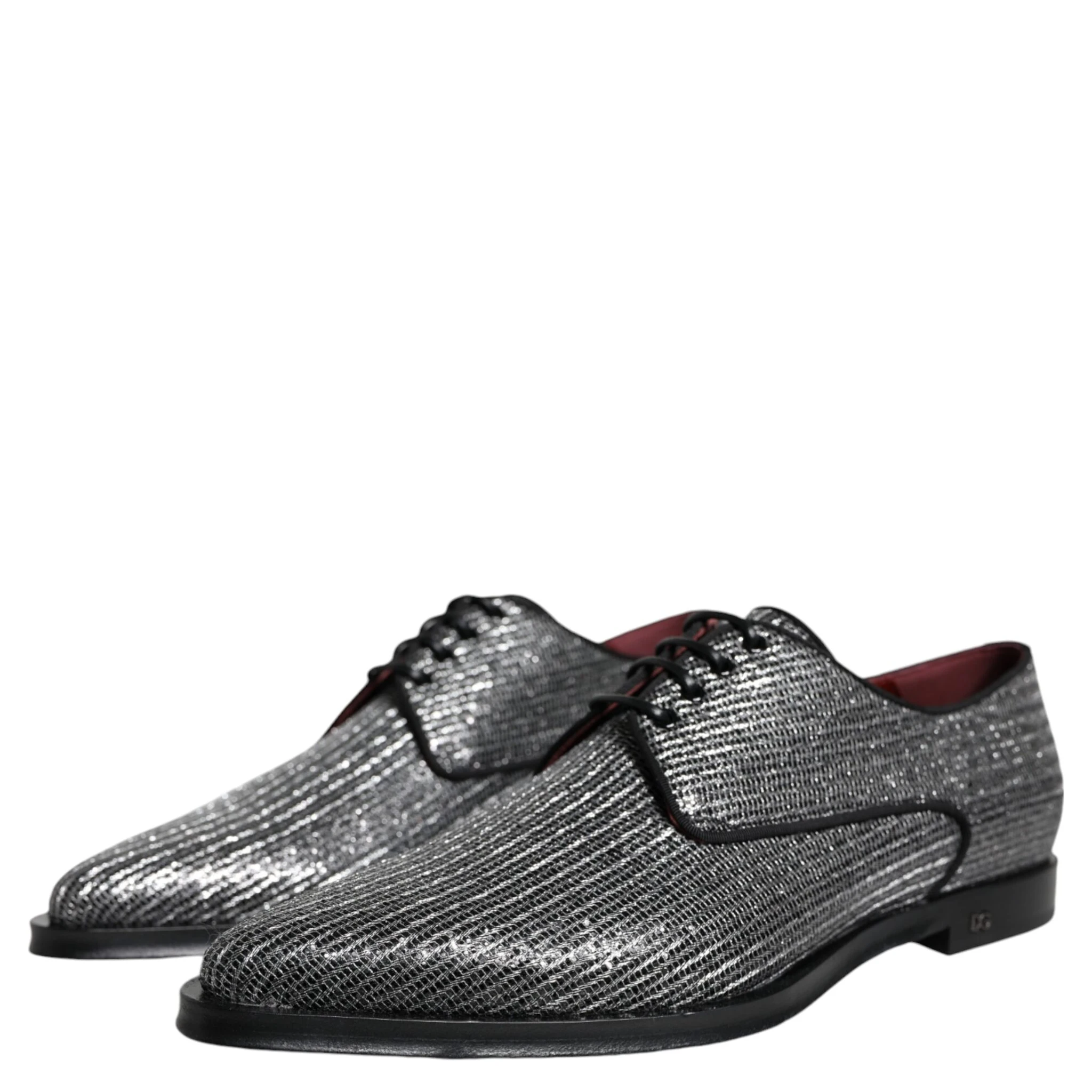 Silver Polyurethane Derby Formal Dress Shoes