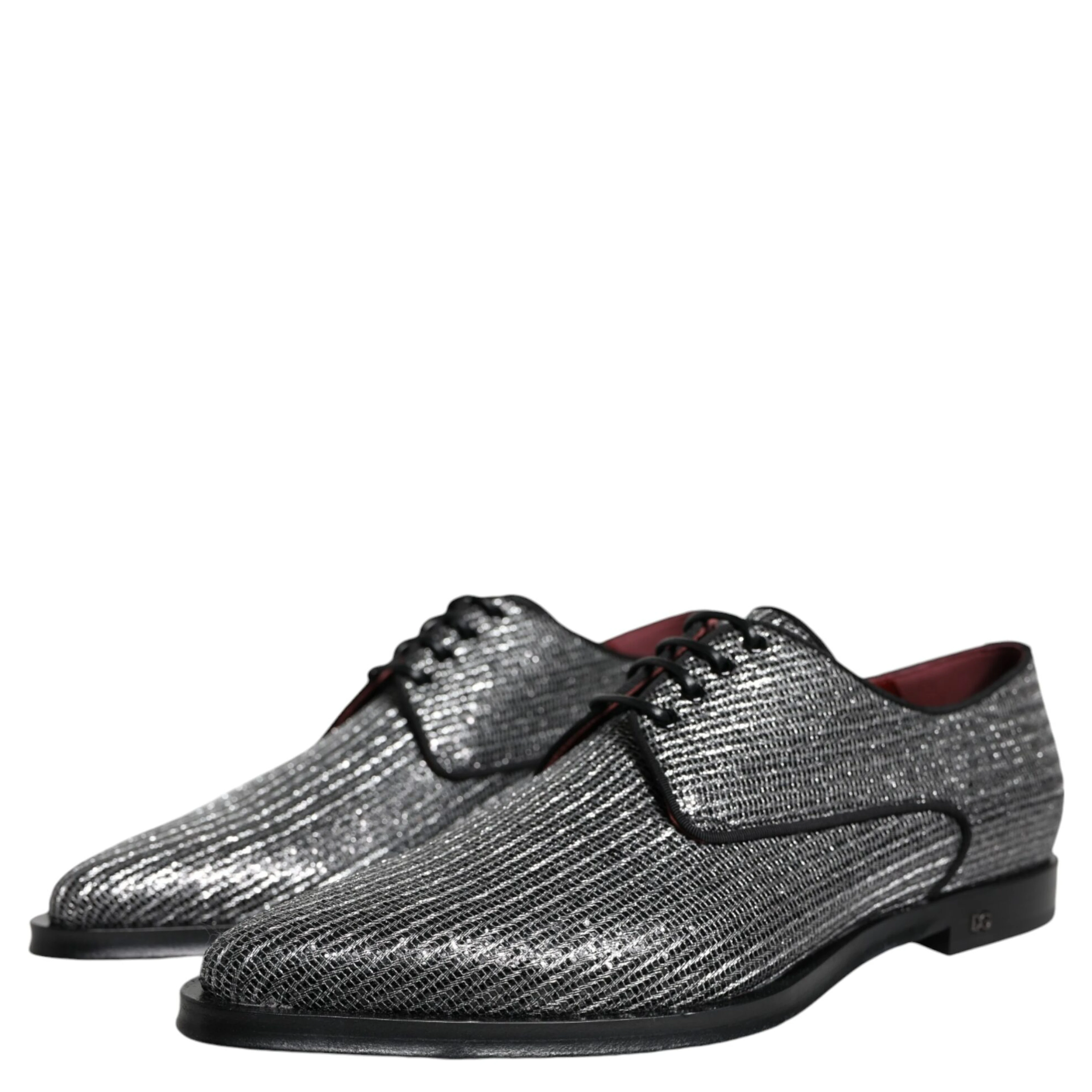 Silver Polyurethane Derby Formal Dress Shoes