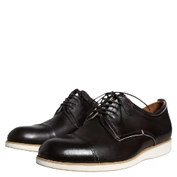 Black White Leather Lace Up Men Dress Formal Shoes