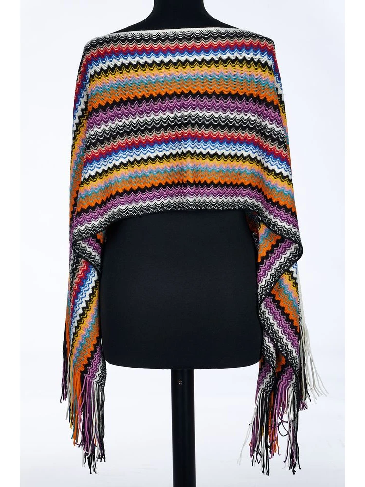 Multicolor Wool Poncho alternative