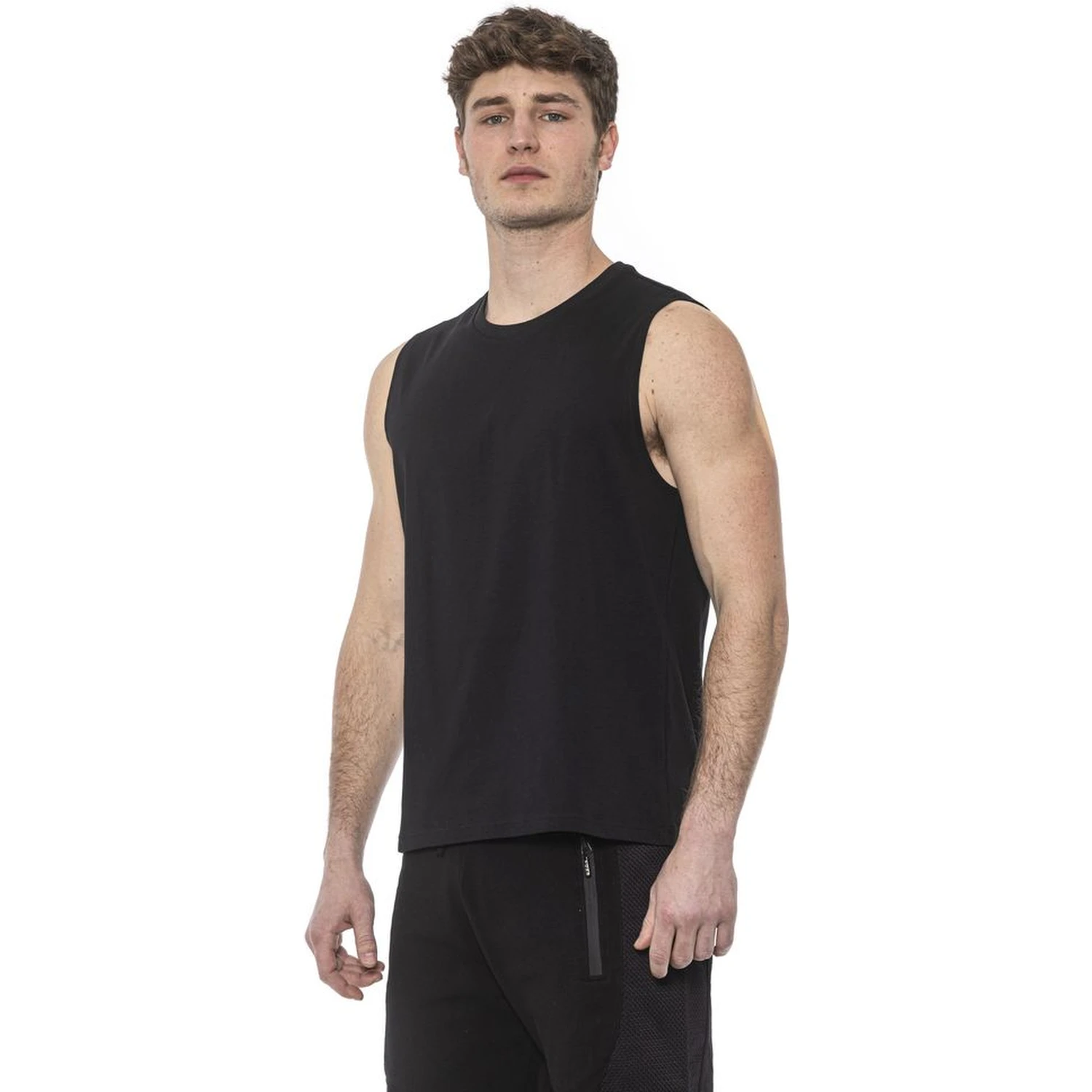 Black Cotton Tank Top