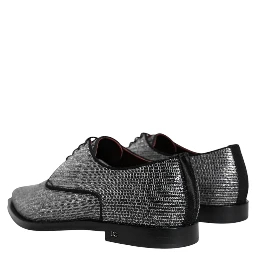 Silver Polyurethane Derby Formal Dress Shoes
