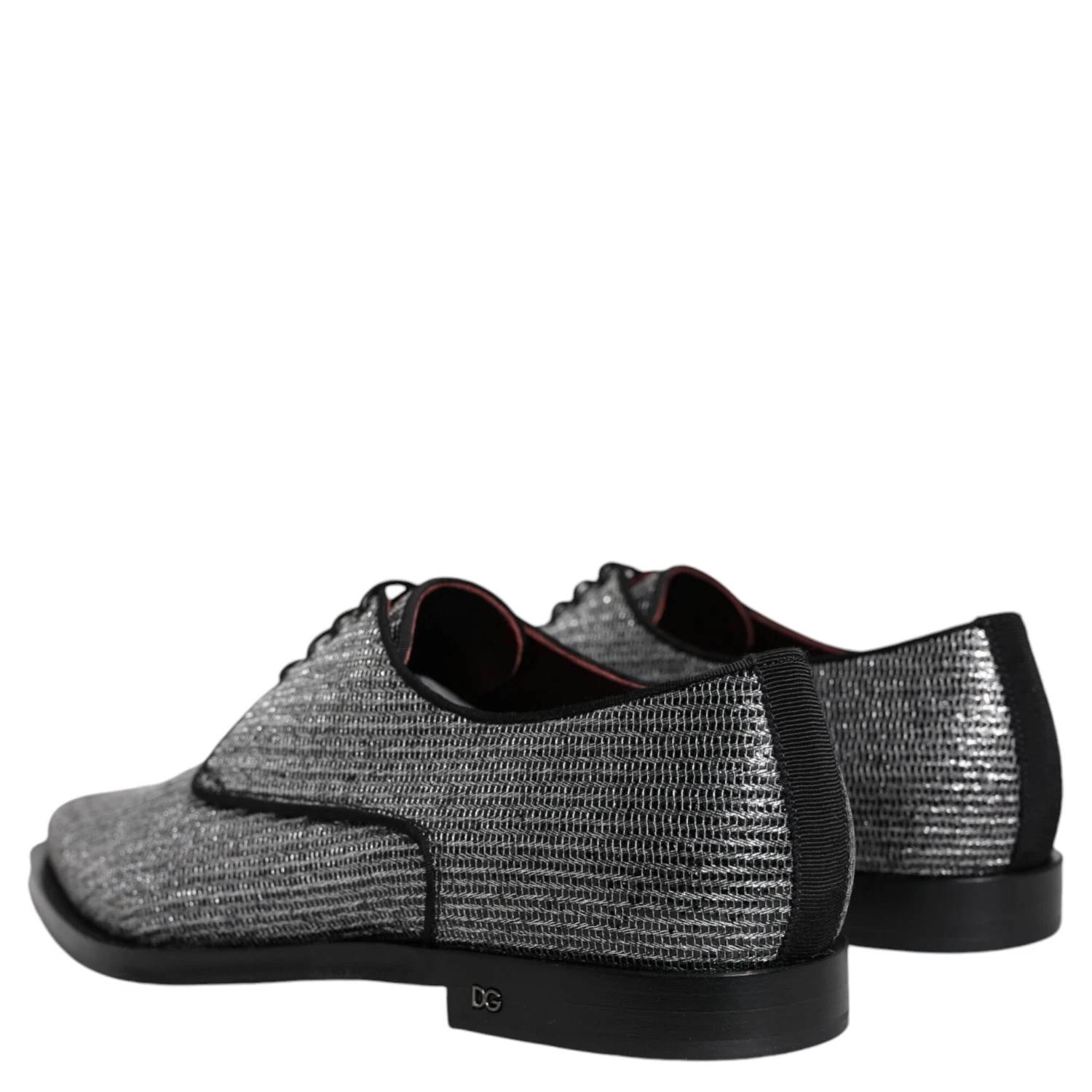 Silver Polyurethane Derby Formal Dress Shoes