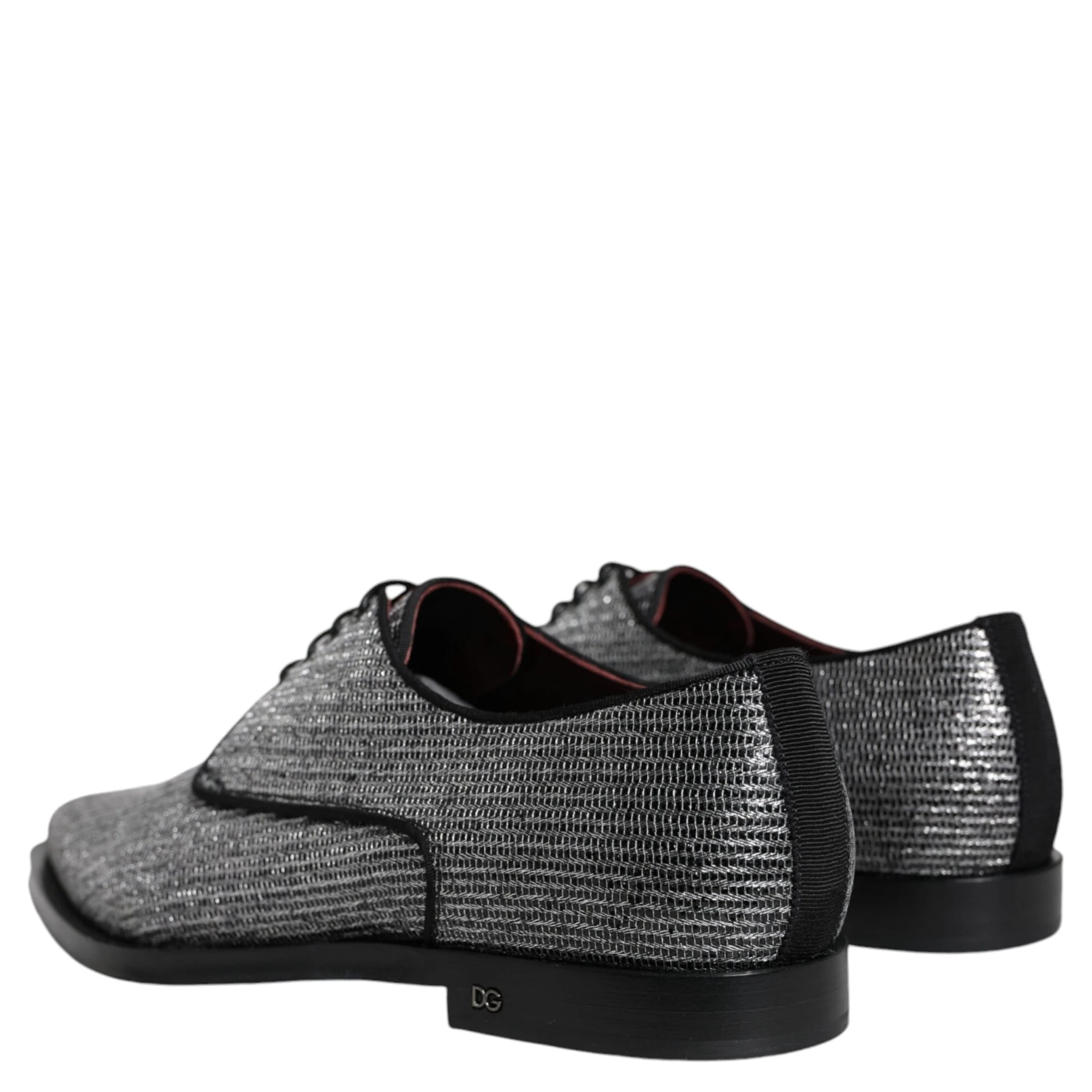 Silver Polyurethane Derby Formal Dress Shoes