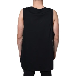 Black Cotton Born To Be Free Sleeveless T-shirt