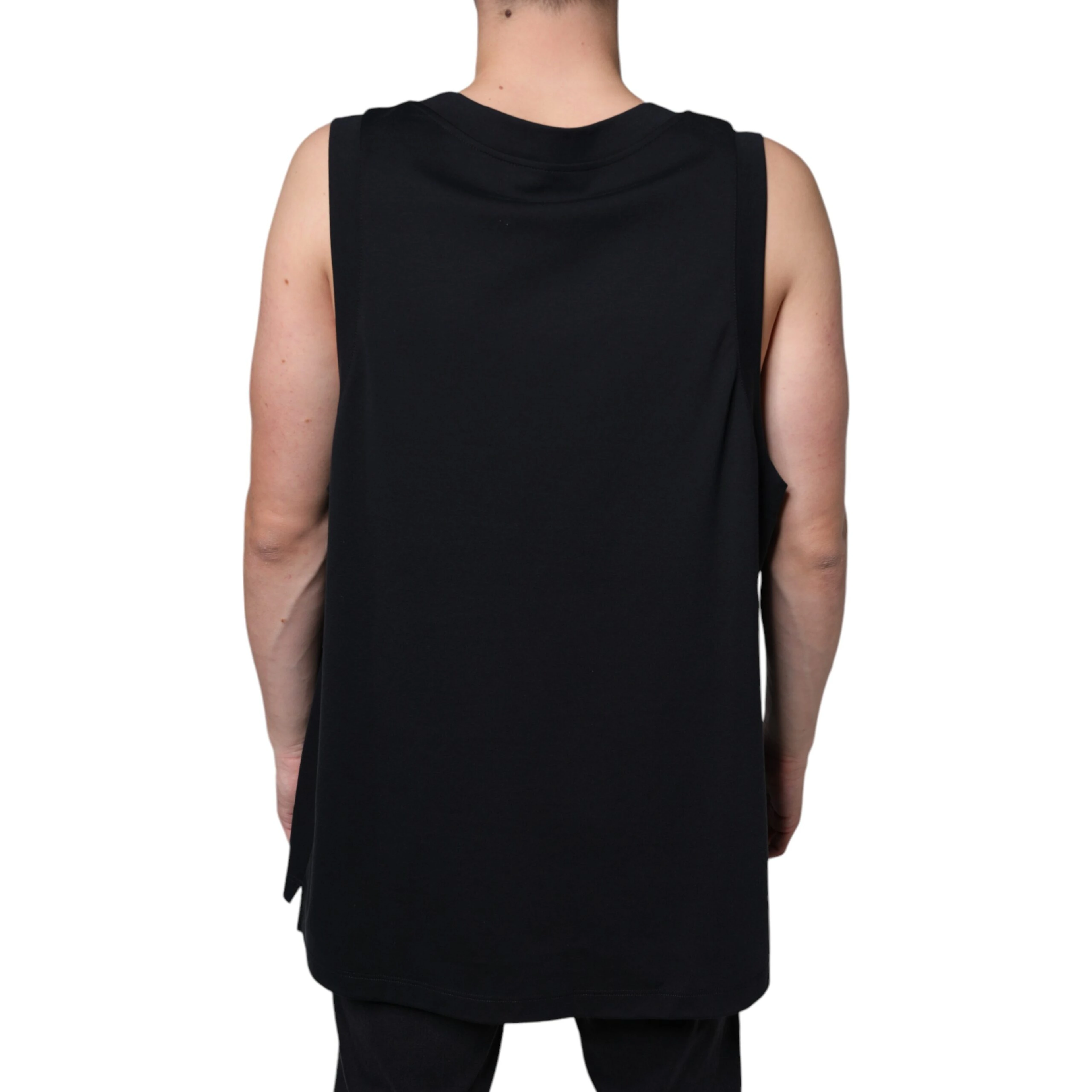 Black Cotton Born To Be Free Sleeveless T-shirt