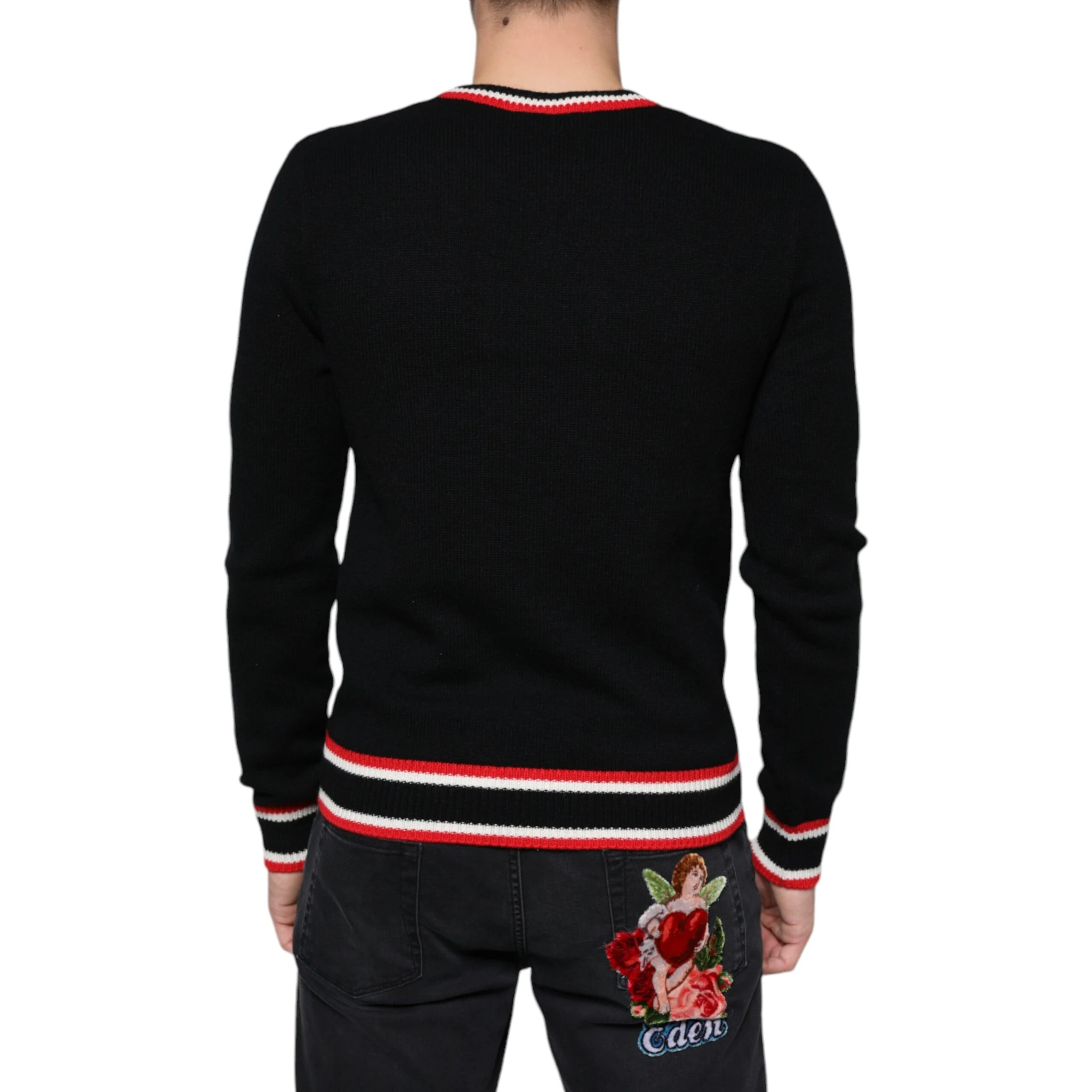 Black Cashmere Pig of the Year Pullover Sweater