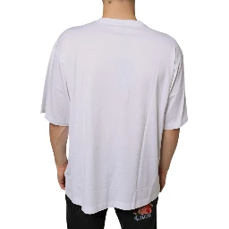 White Metal DG Logo Cotton Short Sleeves T-shirt
